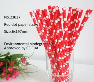 Biodegradable eco-friendly paper straw , printed, theme products for party and festival