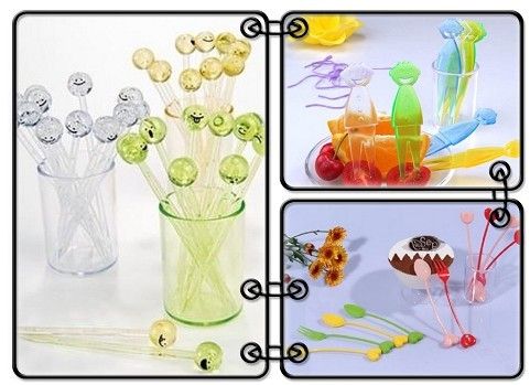 Cocktail stirrer, toothpicks, fruit picks, cocktail swizzle, cocktail mixer