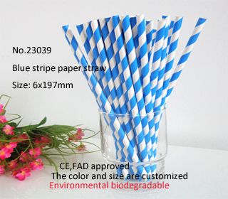 Biodegradable eco-friendly paper straw , printed, theme products for party and festival