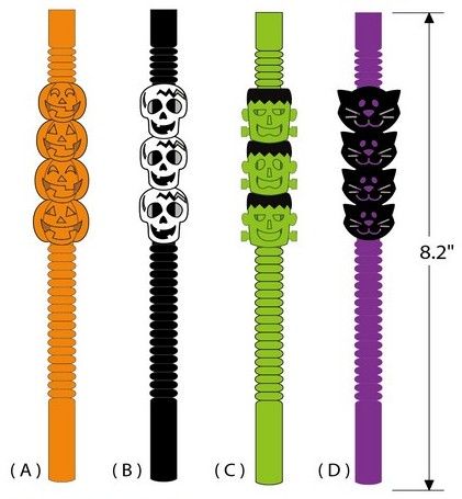 Halloween straws festival supplies