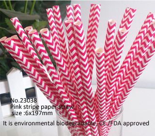 Biodegradable eco-friendly paper straw , printed, theme products for party and festival