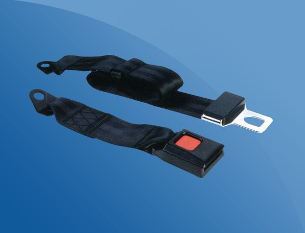 Self-locking 2-point seat belt