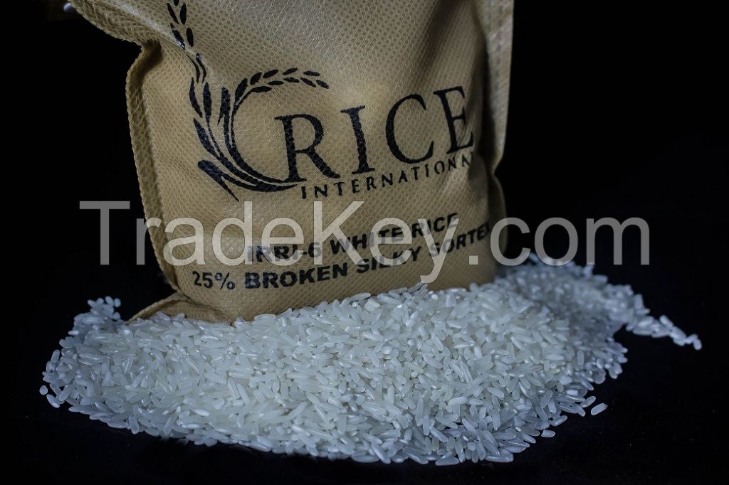 Pakistani White Long Grain Non Basmati IRRI 6 Rice 25% Broken