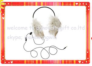 fashion real fur earmuffs with earplug