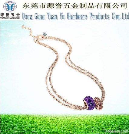 2014 fashion and high quality precious stone zinc alloy necklace