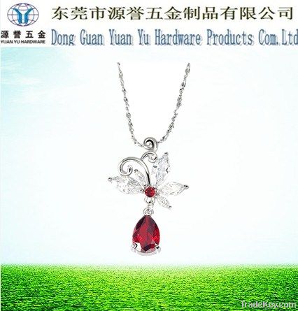 2014 fashion and high quality precious stone zinc alloy necklace