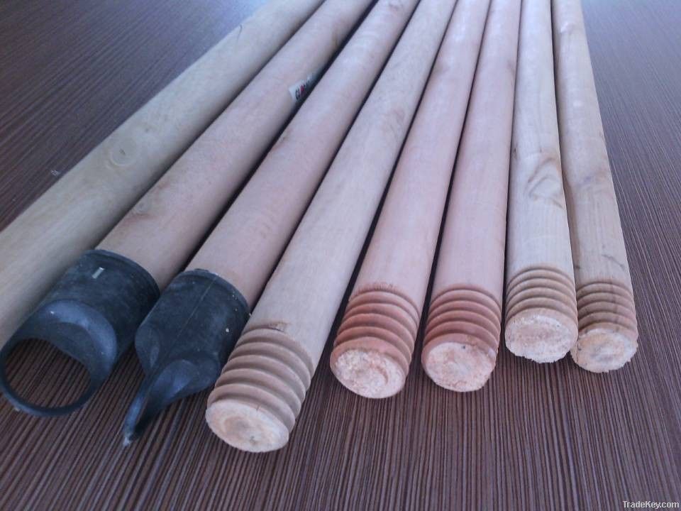 natural wooden broom handle