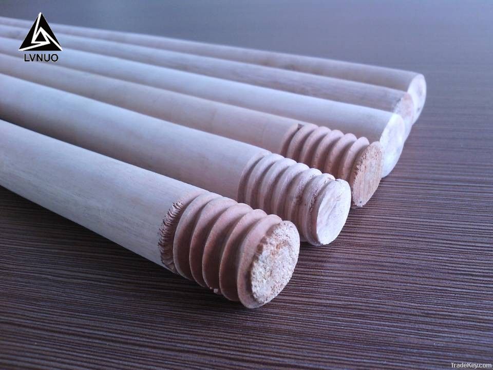 natural wooden mop stick