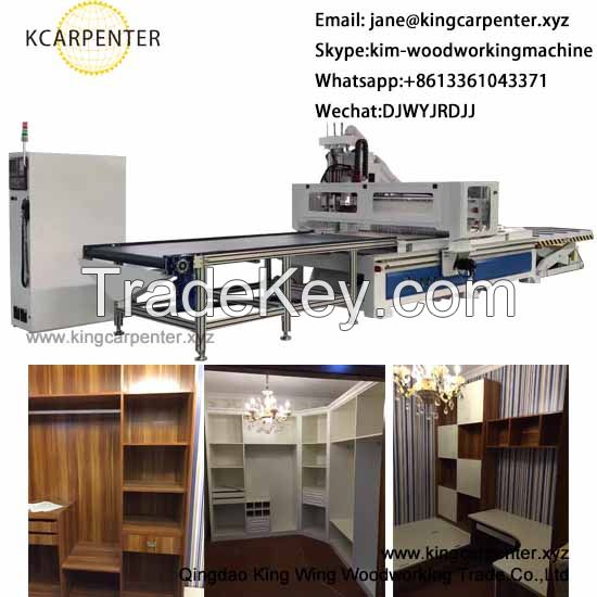 MDF board cabinets doors production line cnc router machine with ATC 8 tools best price