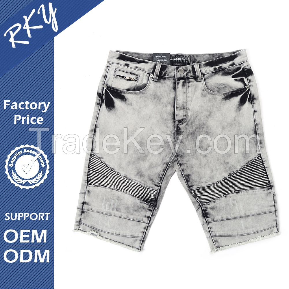 men's moto jean short