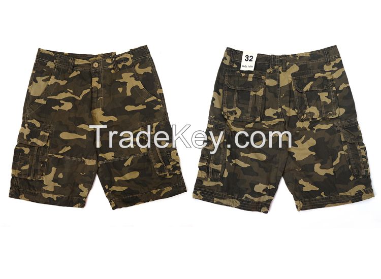 men cargo camo short