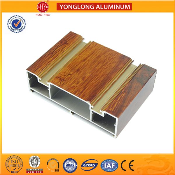 High Quality Wood Finished Aluminum Profile for Sliding Windows