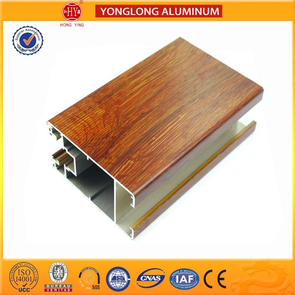 High Quality Wood Finished Aluminum Profile for Sliding Windows