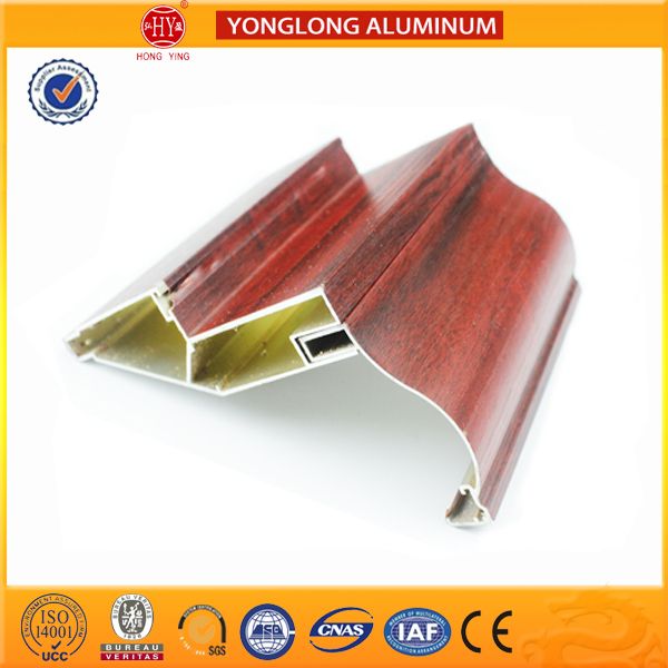 High Quality Wood Finished Aluminum Profile for Sliding Windows