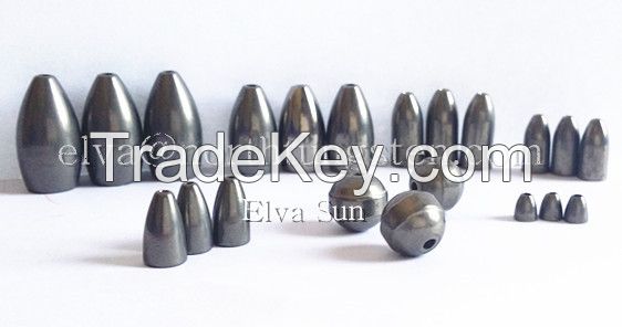 Tungsten alloy fishing sinkers, fishing weight,customizable