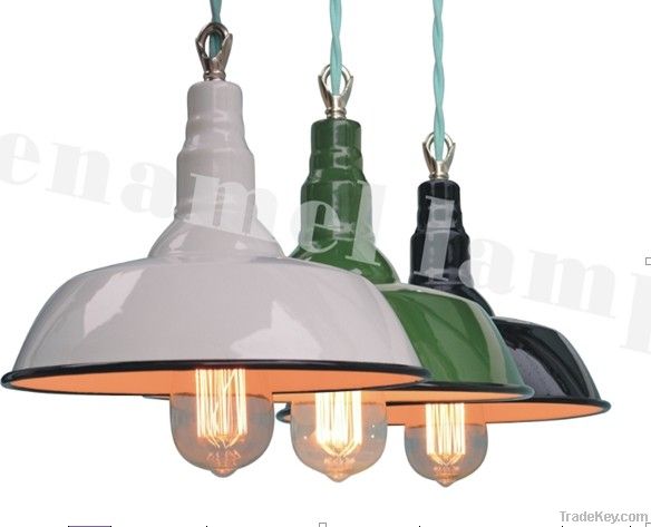 enamel vintage industrial lamp , classic indoor decor lighting