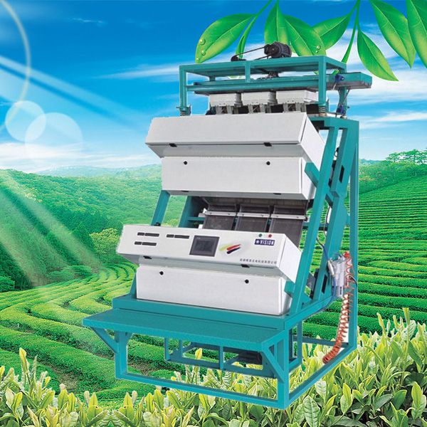 Best sell high output 384 Channels 6Chutes Vision Green Tea LED CCD optical Color sorter machine