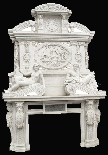 Marble carved stone  Fireplace