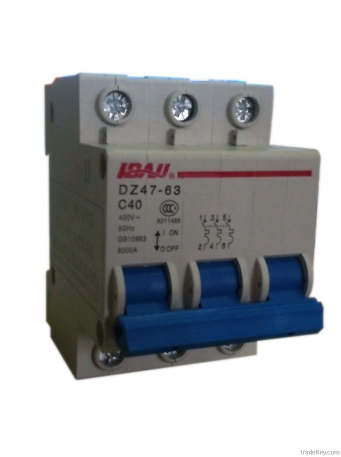 high quality MCB DZ47 circuit breaker C45 mini circuit breaker