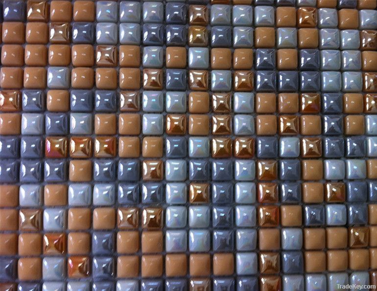 Glazed glass mosaic