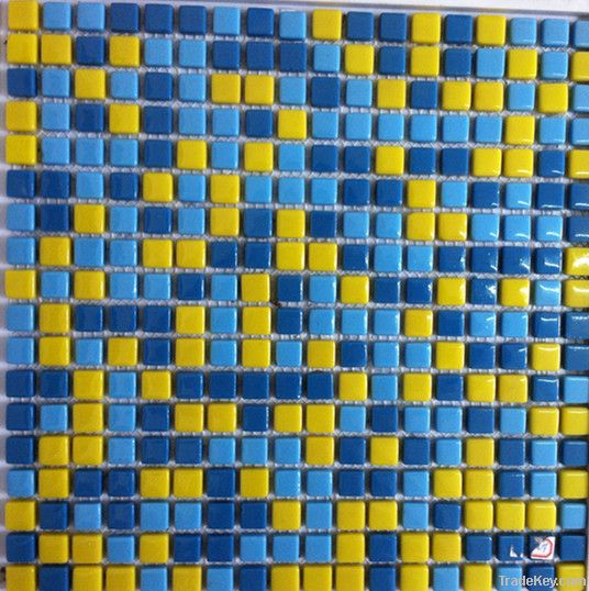 Glazed glass mosaic