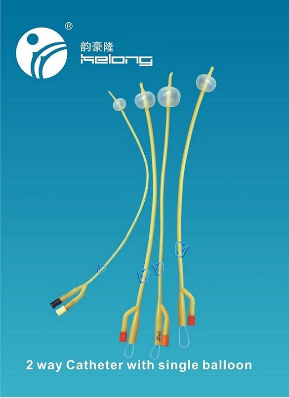 2 way silicone coated latex foley catheter