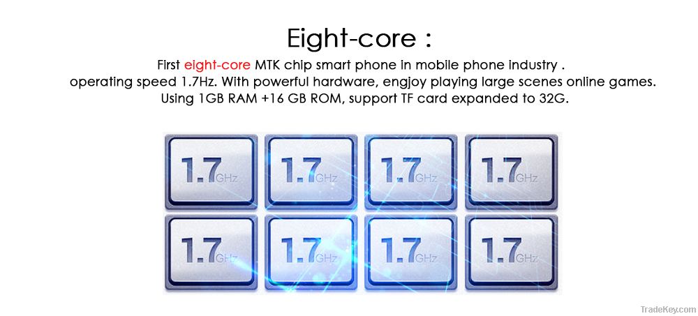 Octa-Core Smart Phone with HD Ogs Touch