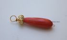 Beautiful natural red coral pendant