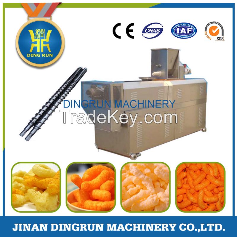 Puff corn snack food processing line / snack extruder machine