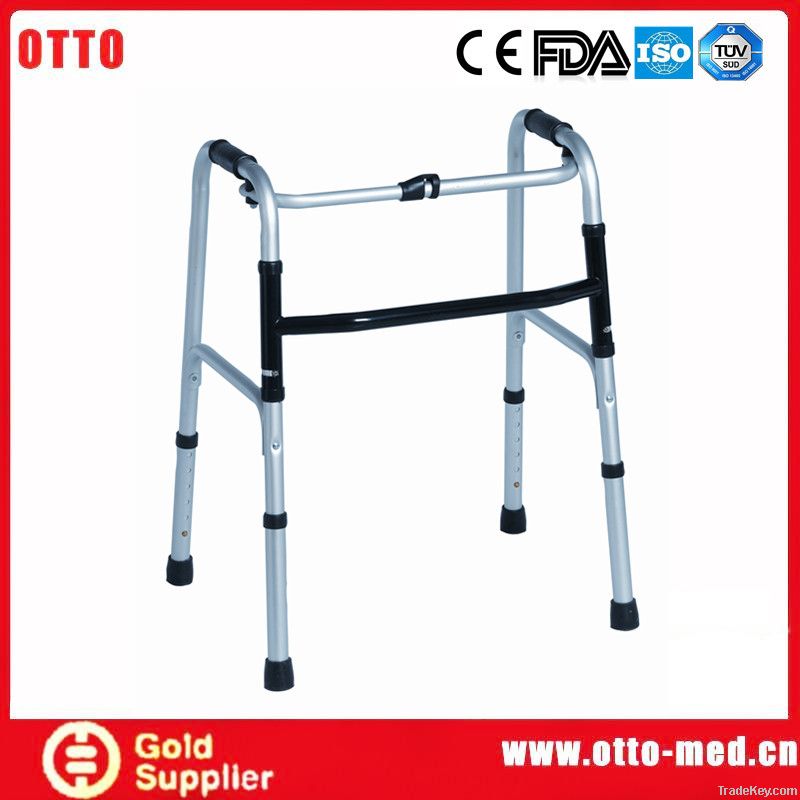 Folding walker for elderly