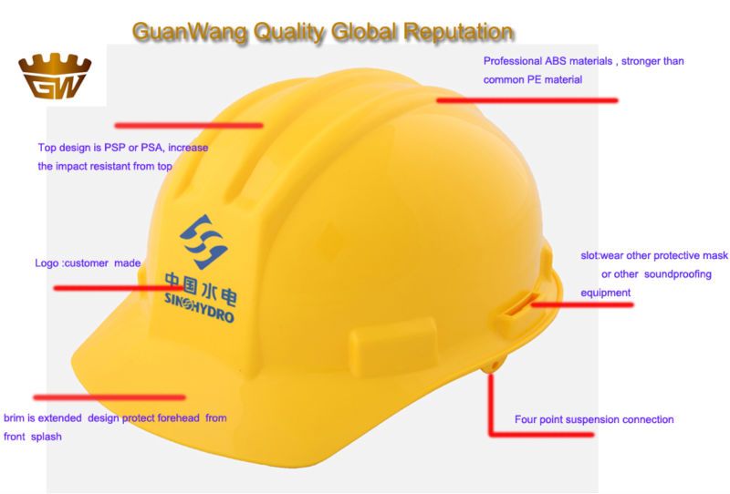 V-shape Construction work  safety helmet 