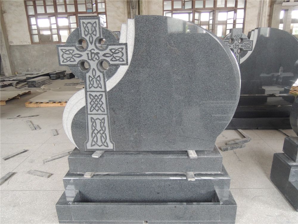 celtic cross headstone , black headstone, Irish tombstone