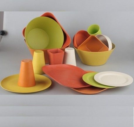 Bamboo fiber biodegradable and eco friendly dinnerwares