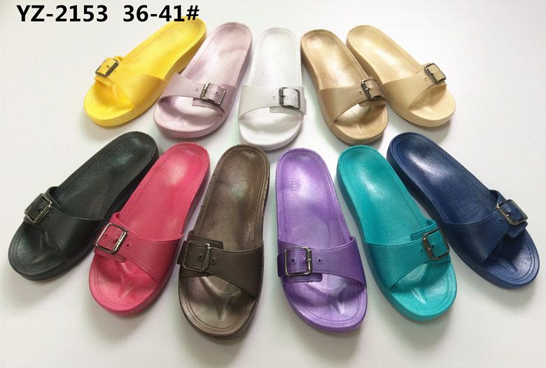 Women's PCU Flat Buckle Slippers