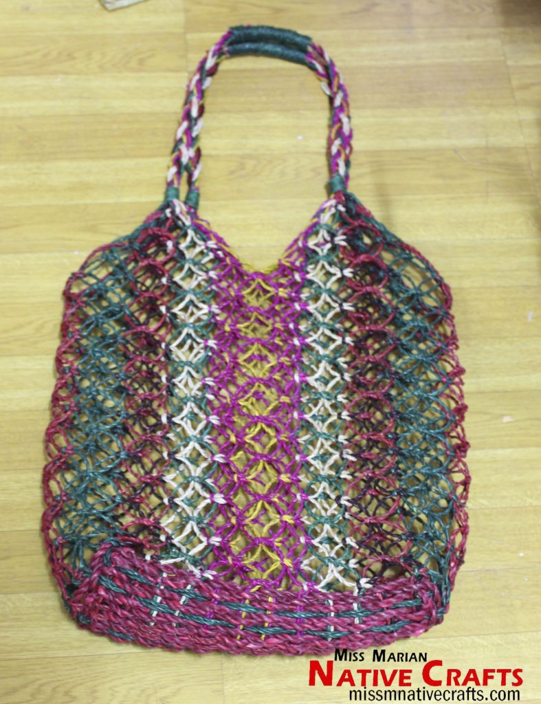 Colored Lauhala beach bag