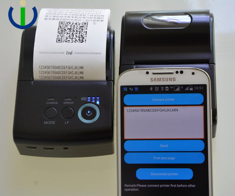 Hanheld Portable Printer 58mm Android Windows Bluetooth Thermal for Payment POS Ticketing