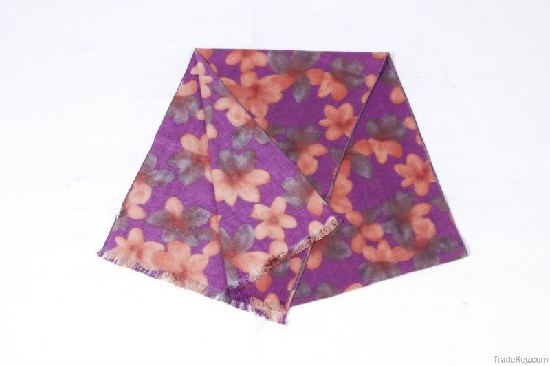 Fashion print womens silk scarves