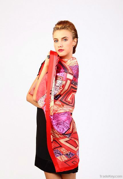 Fashion silk scarf for hair