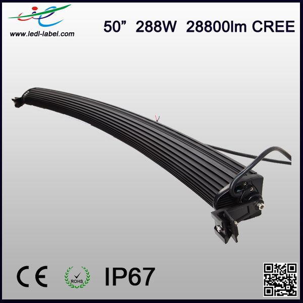 50 inch 288W 4x4 Cree Led Car Light, Curved Led Light bar Off road,auto led light arch bent