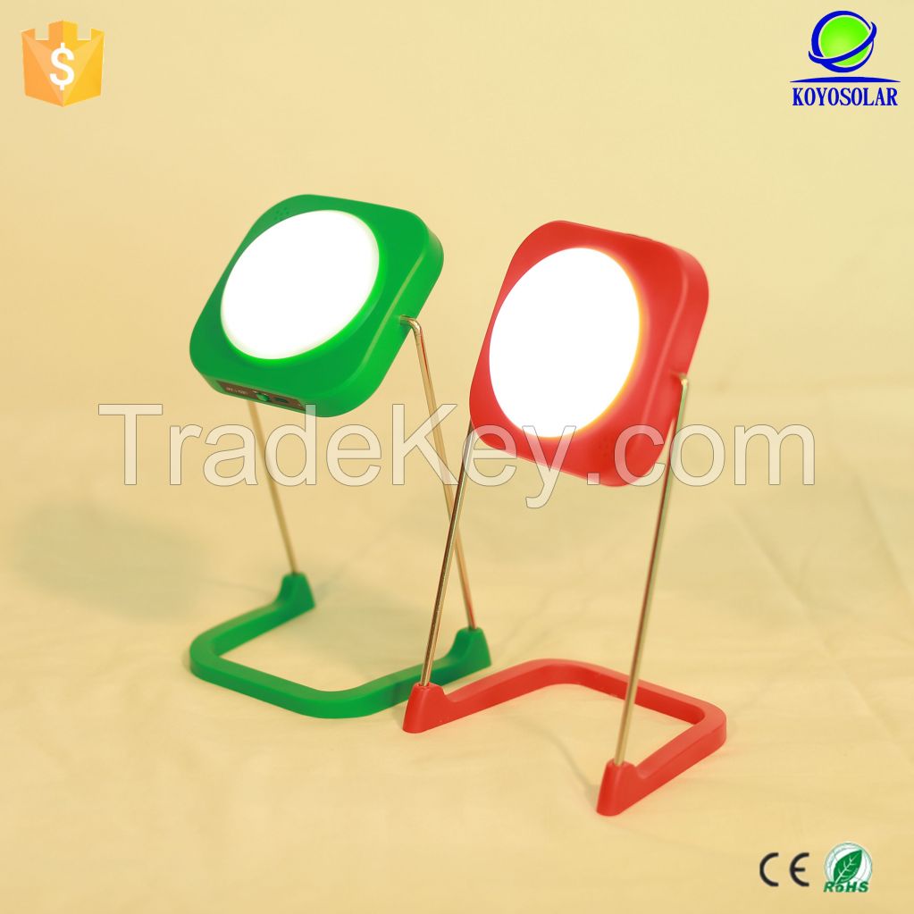 new design good quality rechargeable table lamp charged by solar