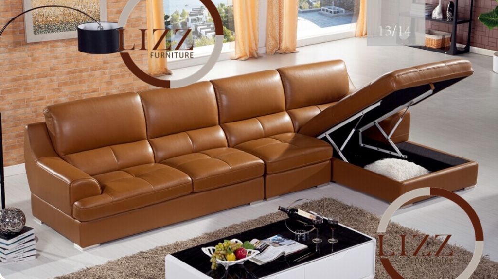 Sectional Leather Sofa L.P6013#