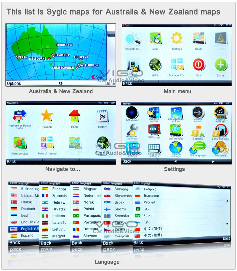 Sygic genuine GPS maps software, Australia New Zealand online update maps WinCE 