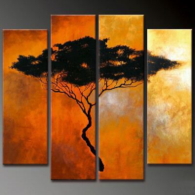 Group Scenery Painting On Canvas