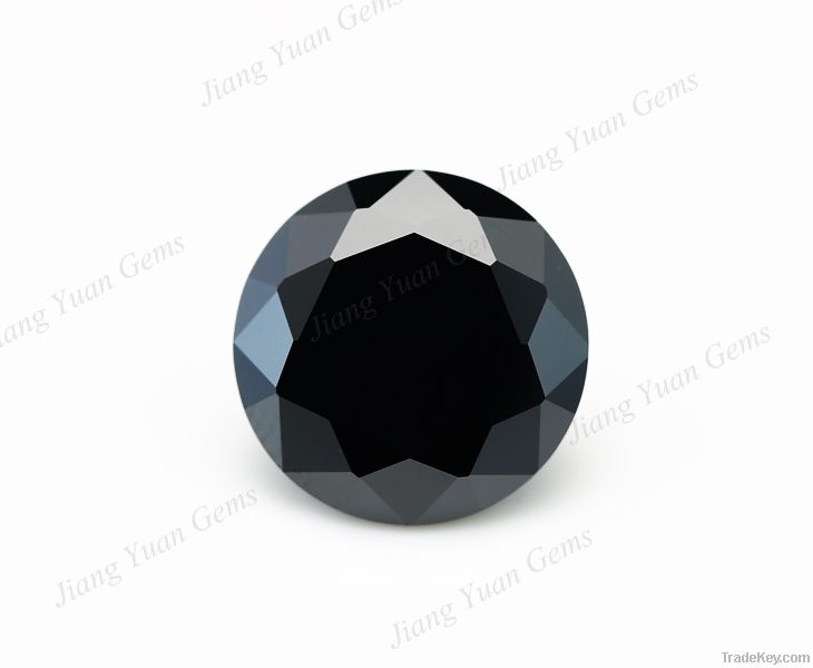 Wholesale price round shape black cubic zirconia CZ