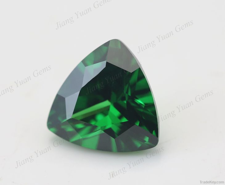 Emerald green trillion cut CZ cubic zirconia stones