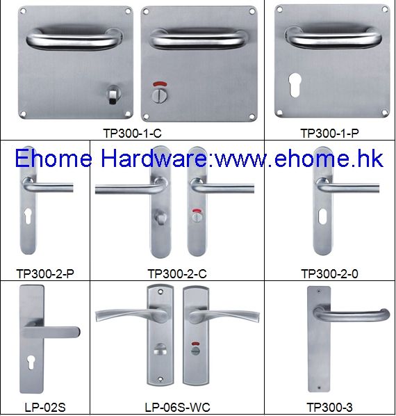 Stainless Steel Door Handle with Plate