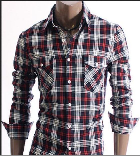 Mens Slim fit check shirt