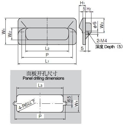 Plastic concealed pull handles for distribution box