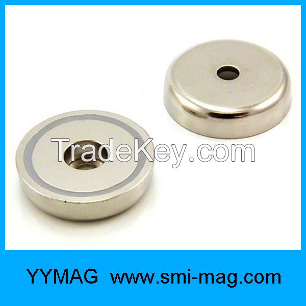 Pot magnet, base magnet, holding magnet