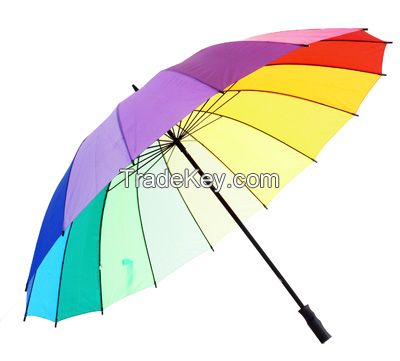 Strom-beater Wooden umbrella with double fabric  